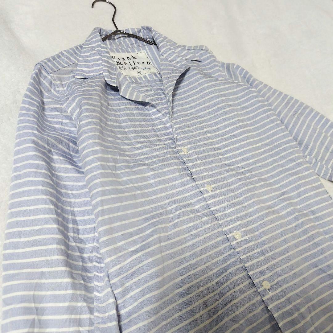 フランクアンドアイリーン ロンハーマン別注スキッパーシャツ ボーダー