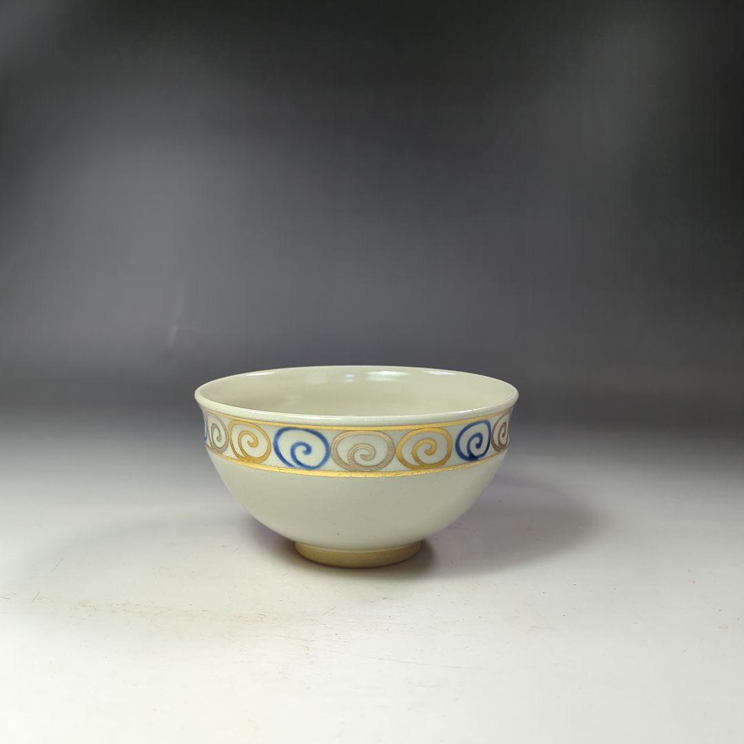 イ542 数茶碗『竜谷焼 宮川香雲』『渦丿絵 数茶碗 10客 共箱』茶道具