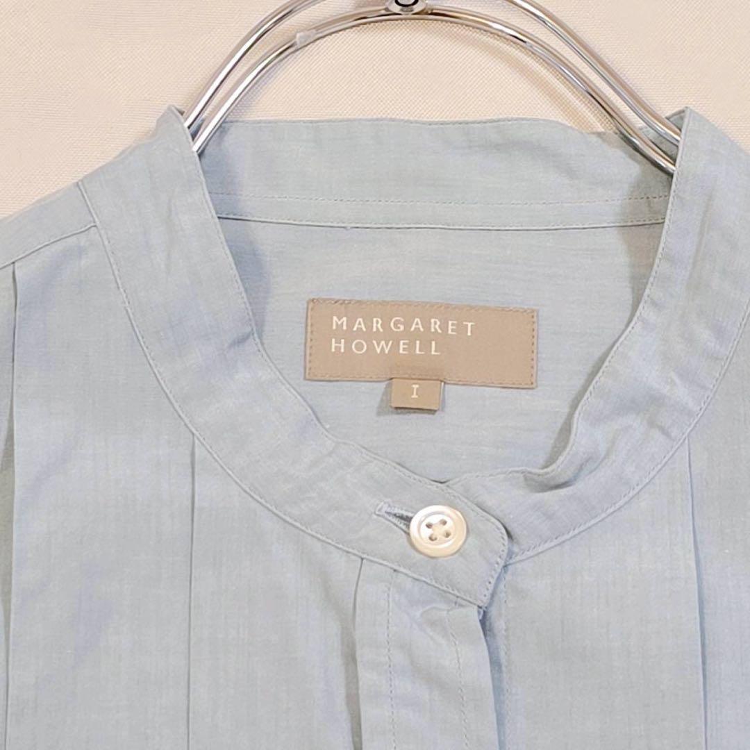 マーガレットハウエル バンドカラーシャツ 長袖 コットンシャツ