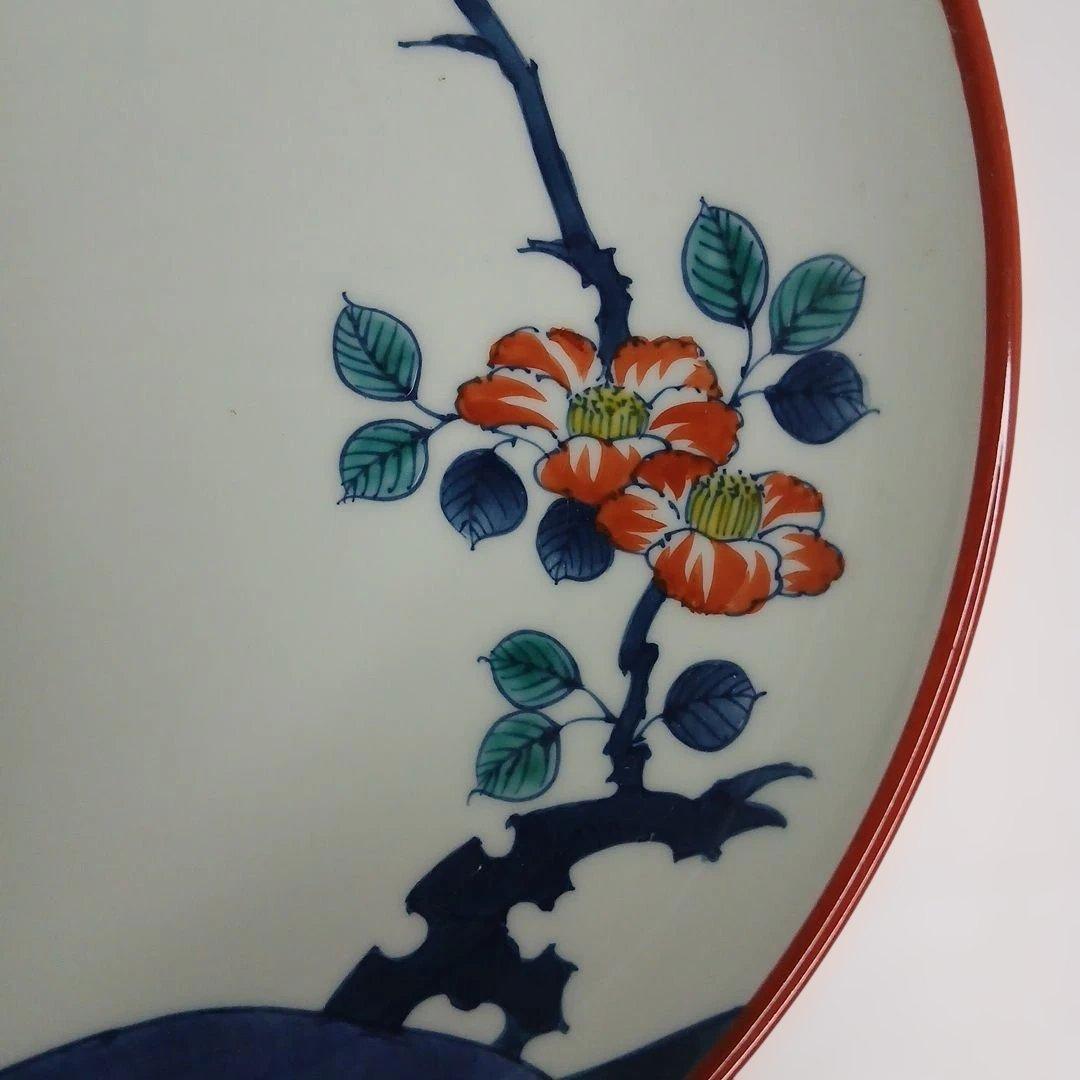 有田焼 (館林)喜助 作 『染錦椿盆栽 七寸深皿』 共箱付き - メルカリ