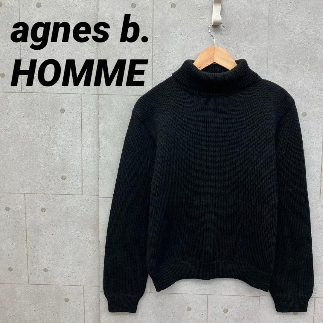agnes b. HOMME ハイネックニットセーター ウール フランス製 黒 agnès b. HOMME アニエスベーオム ハイネックニット サイズ2 - メルカリ