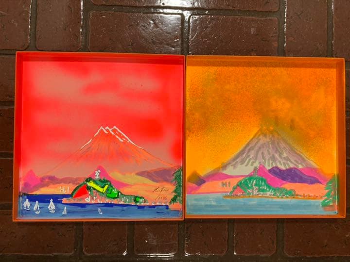 幻想絵画、空飛ぶ画家糸川裕志の富士山曼荼羅図富嶽三十六景