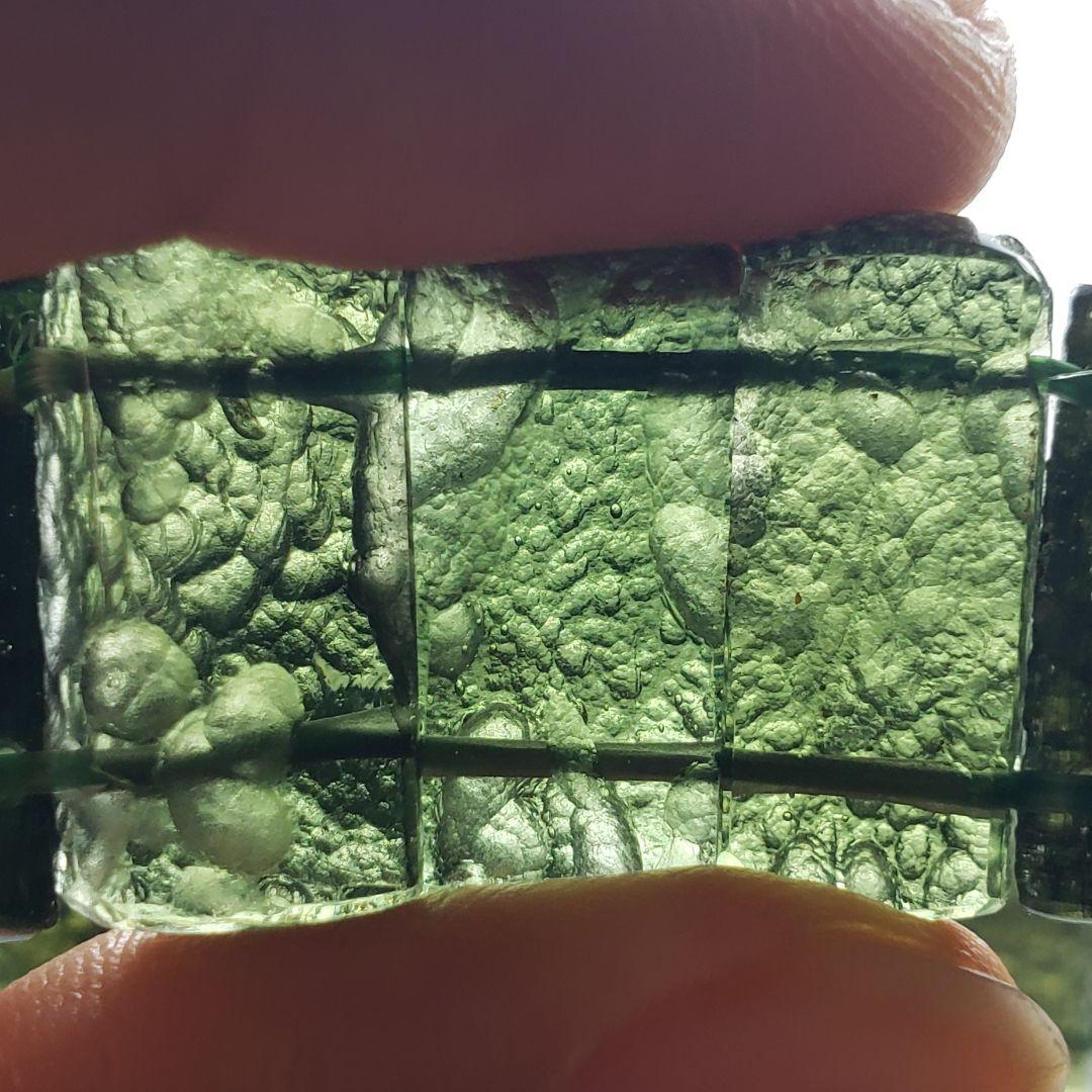 天然 モルダバイト 48.82g【鑑別書付き】 ブレスレット バングル