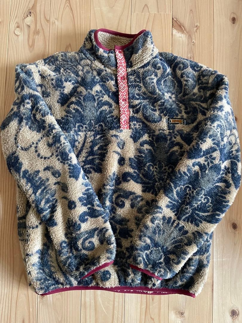 美品KAPITAL ダマスク柄フリーススナップT KAPITAL (キャピタル) ダマスク柄フリース スナップT（バージンマリア