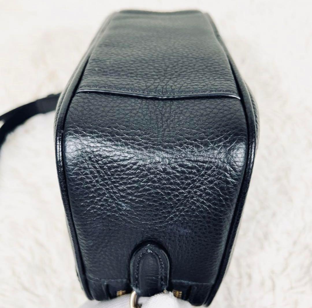 極美品】コーチ ショルダーバッグ 馬車 型押し ロゴ レザー 2way