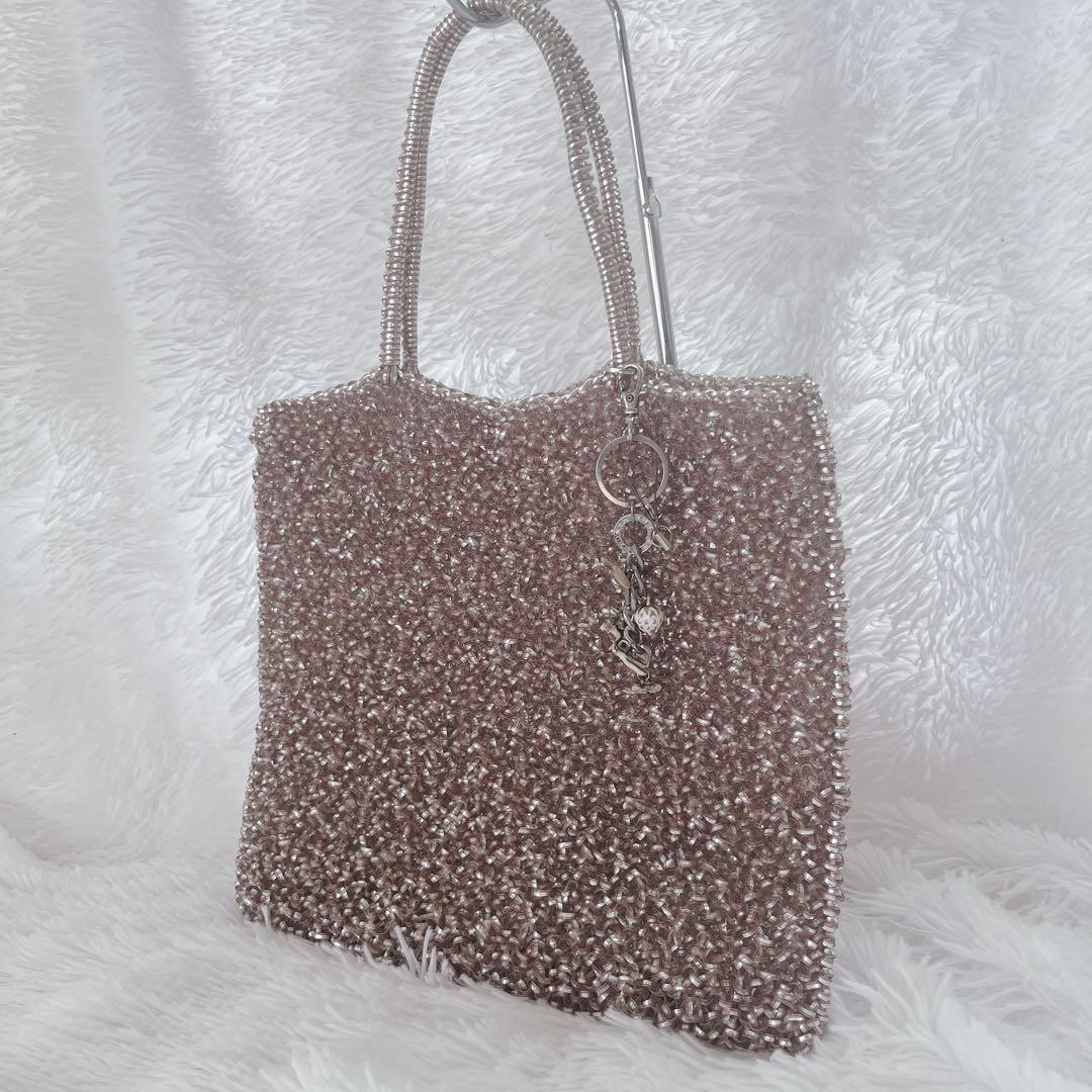 チャーム付✨アンテプリマ スタンダードスクエアラージ シルバー ピンク お呼ばれ スタンダード/スクエア ラージ/パウダリーピンクシルバー ｜ 【公式