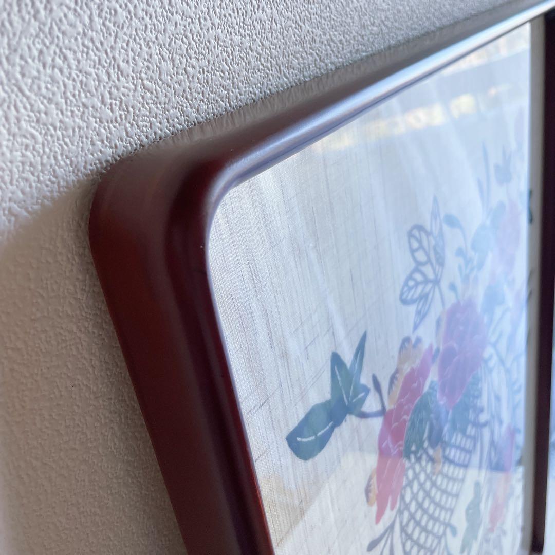 琉球紅型 びんがた 額入り 花籠と燕 沖縄 染物 インテリア - メルカリ