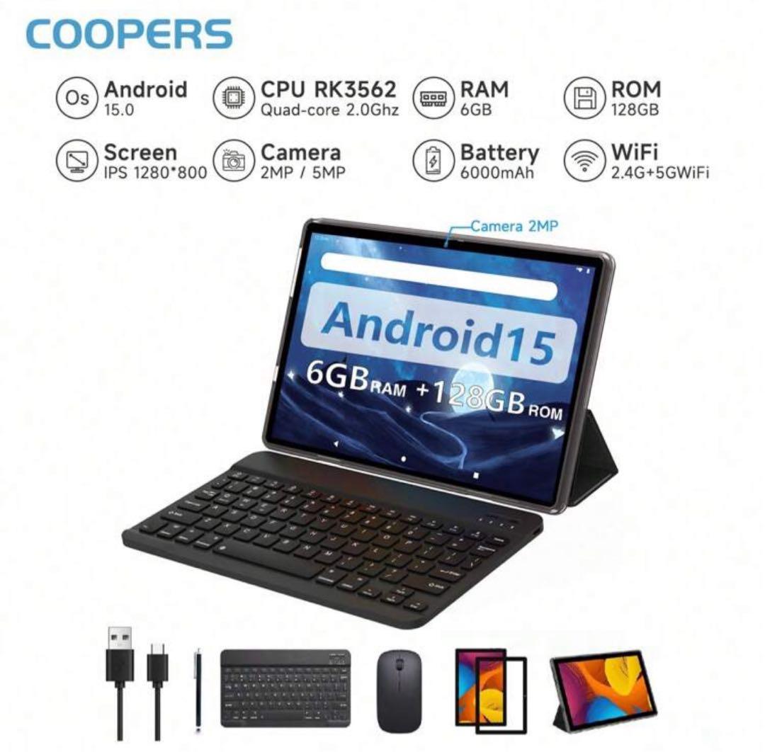COOPERS Androidタブレット 6GB RAM 128GB - メルカリ