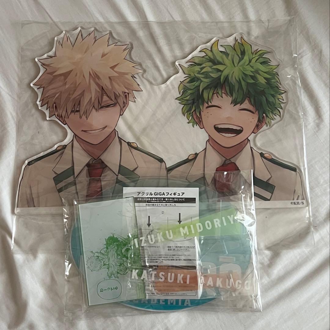 ヒロアカ アクリルGIGAフィギュア 緑谷出久と爆豪勝己 BD3