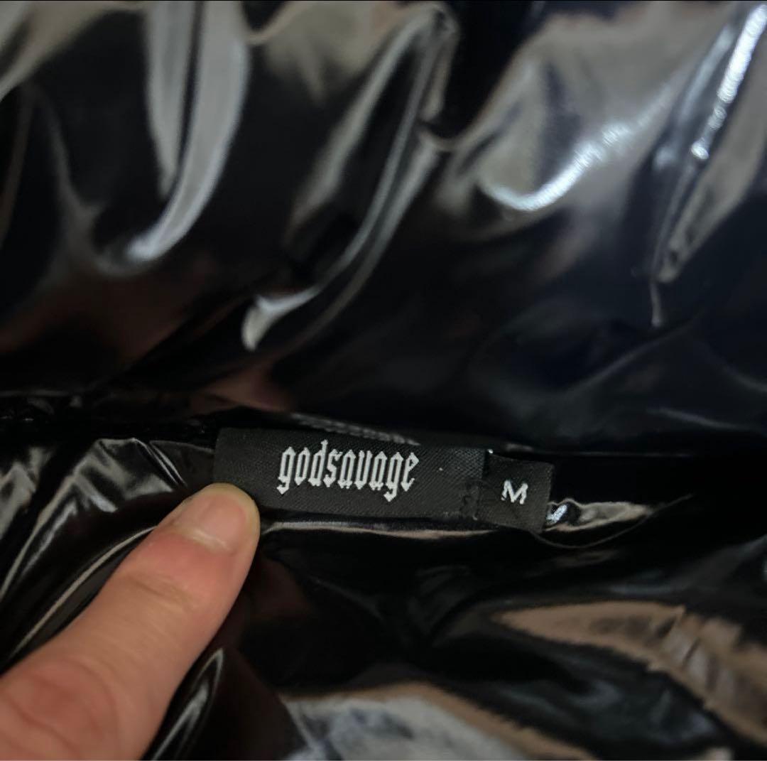 godsavage ブラック ダウンジャケット M - メルカリ