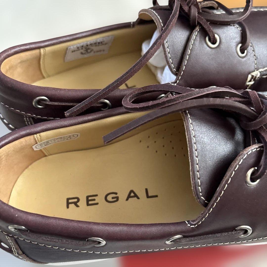REGAL ダークブラウン デッキシューズ 25.5cm