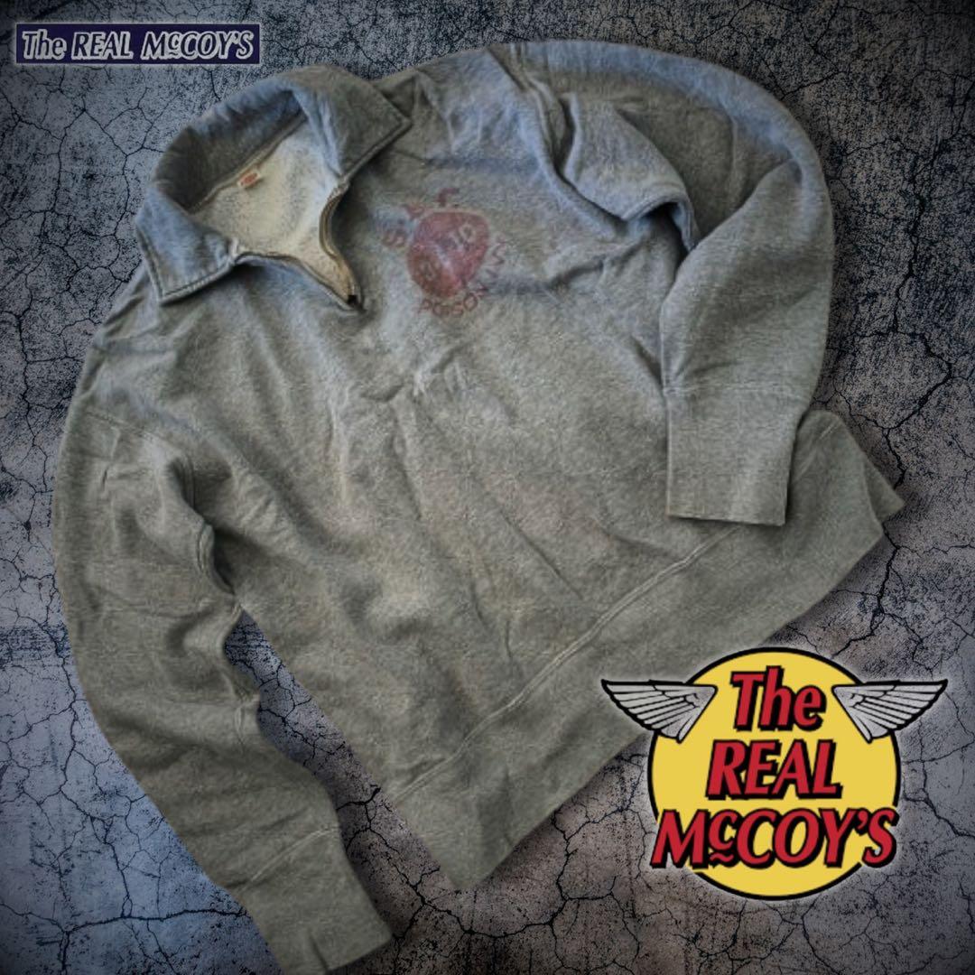 『ヴィンテージ感◎』The Real McCoy's(マッコイ)ジップスウェット The Real McCoy's MC24115 10oz Loopwheeled 1/4 Zip Sweatshirt - Black