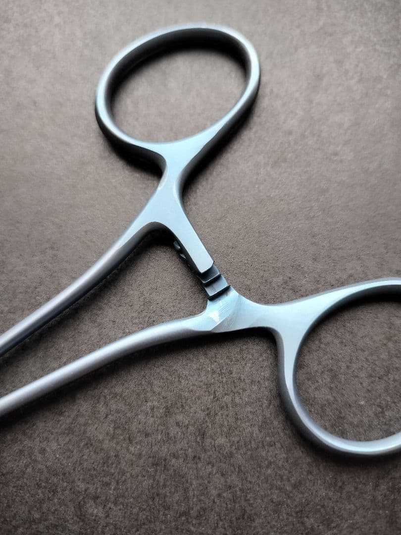 最終値下げ 新品 スキャンラン ブルー アルミ心臓血管外科 持針器 鋼製