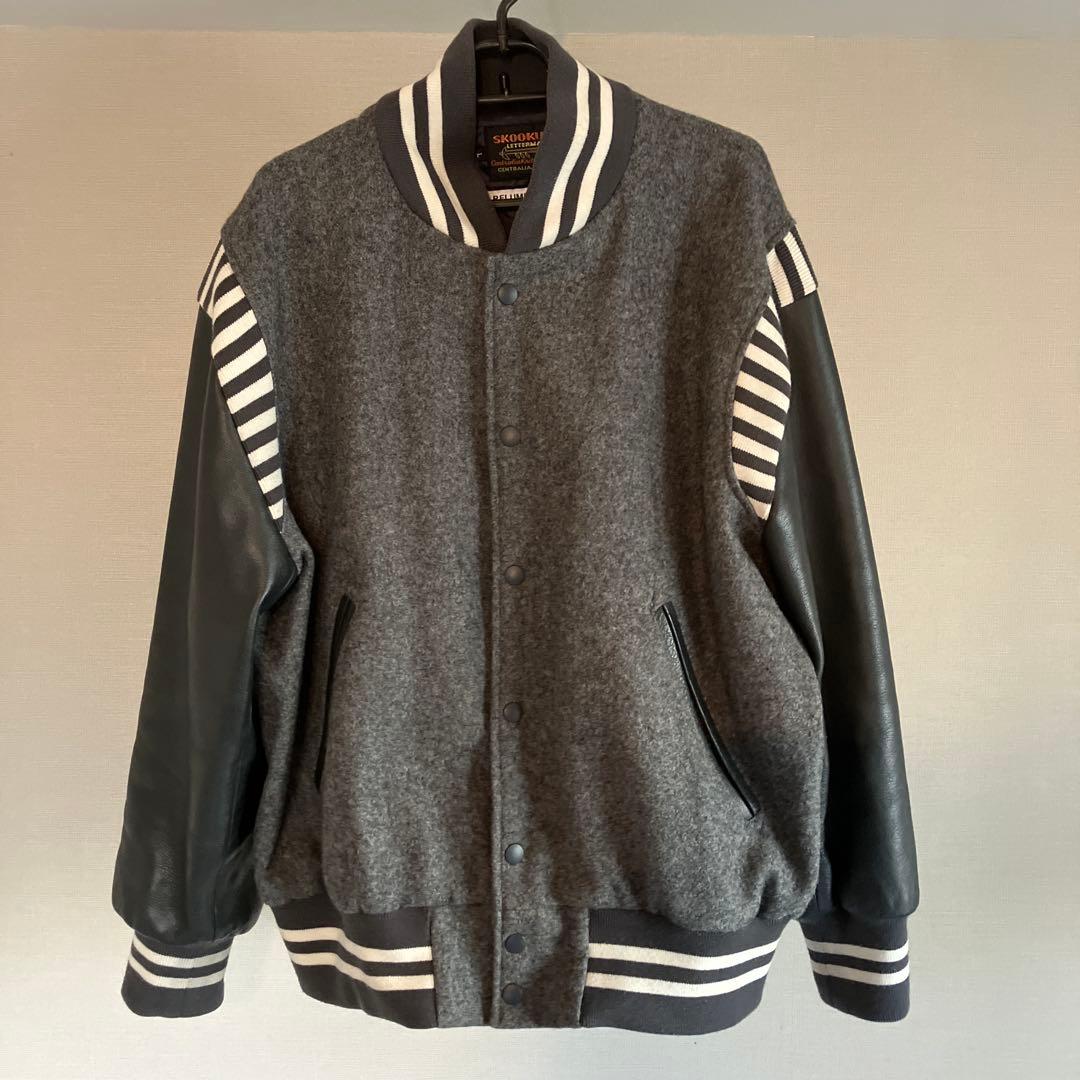 SKOOKUM スタジャン グレー/ブラック - メルカリ