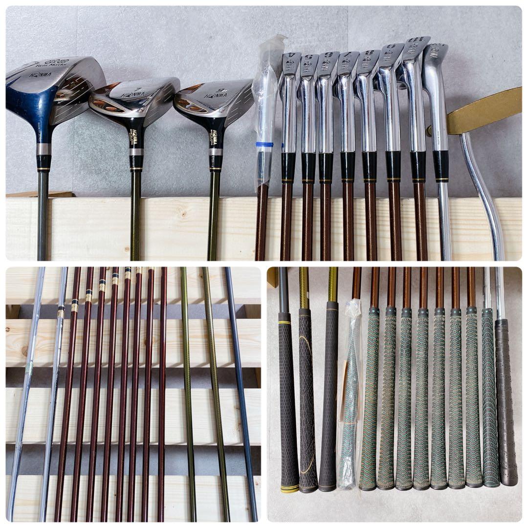 T191 ホンマ ゴルフクラブ メンズ フルセット R 黒 初心者 練習 入門