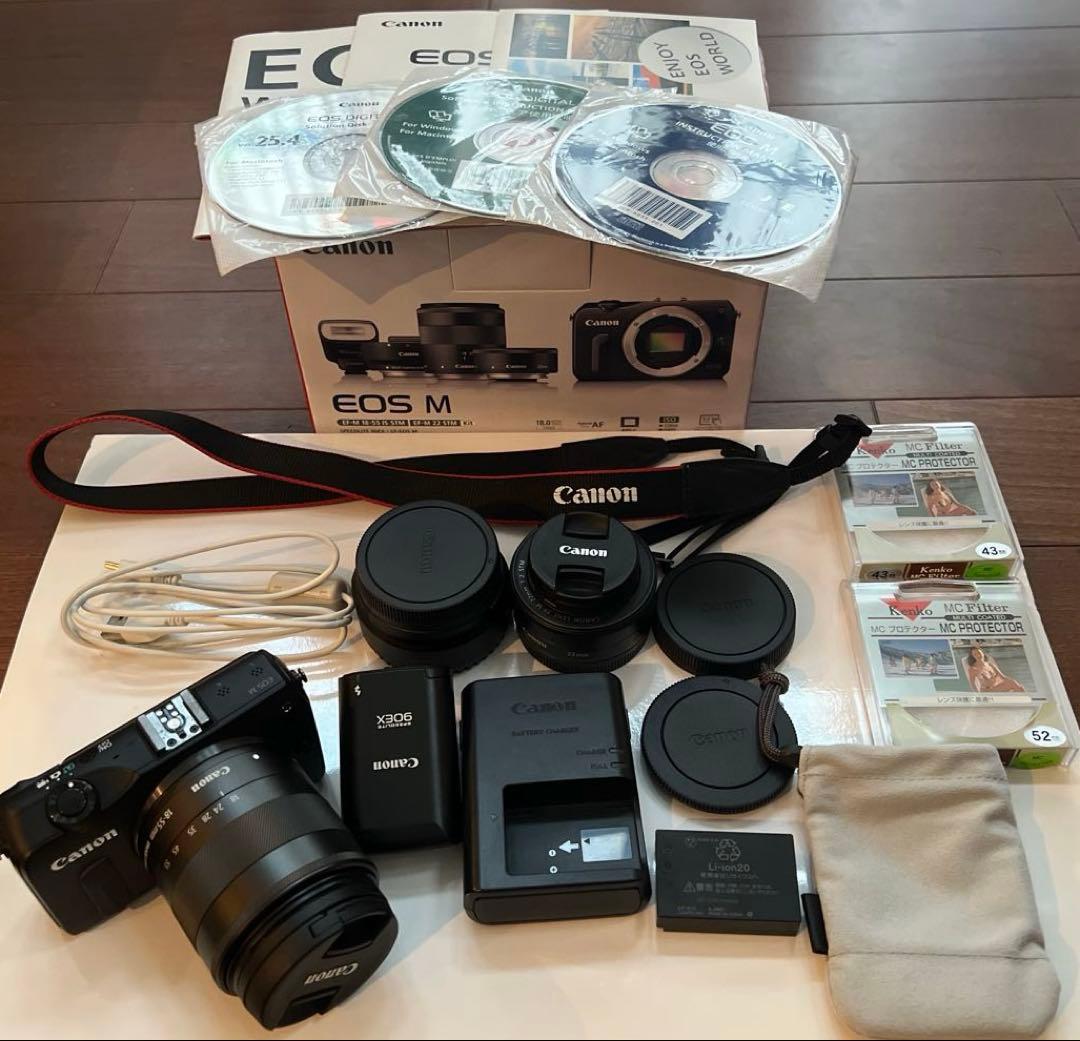Canon EOS M ミラーレス一眼カメラ　kit EOS M キヤノン Canon ミラーレス一眼 レンズキット レッド 中古