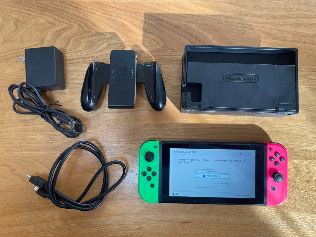 Nintendo Switch 本体 動作確認済み グリーン ピンク Nintendo Switch 本体 グリーン/ピンク - メルカリ