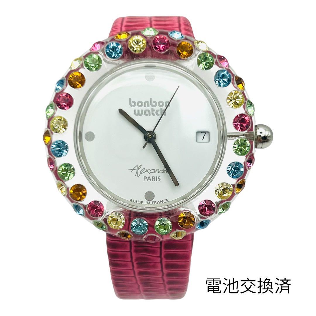 BonBon Watch ボンボンウォッチ マルチカラー クリスタル ピンク