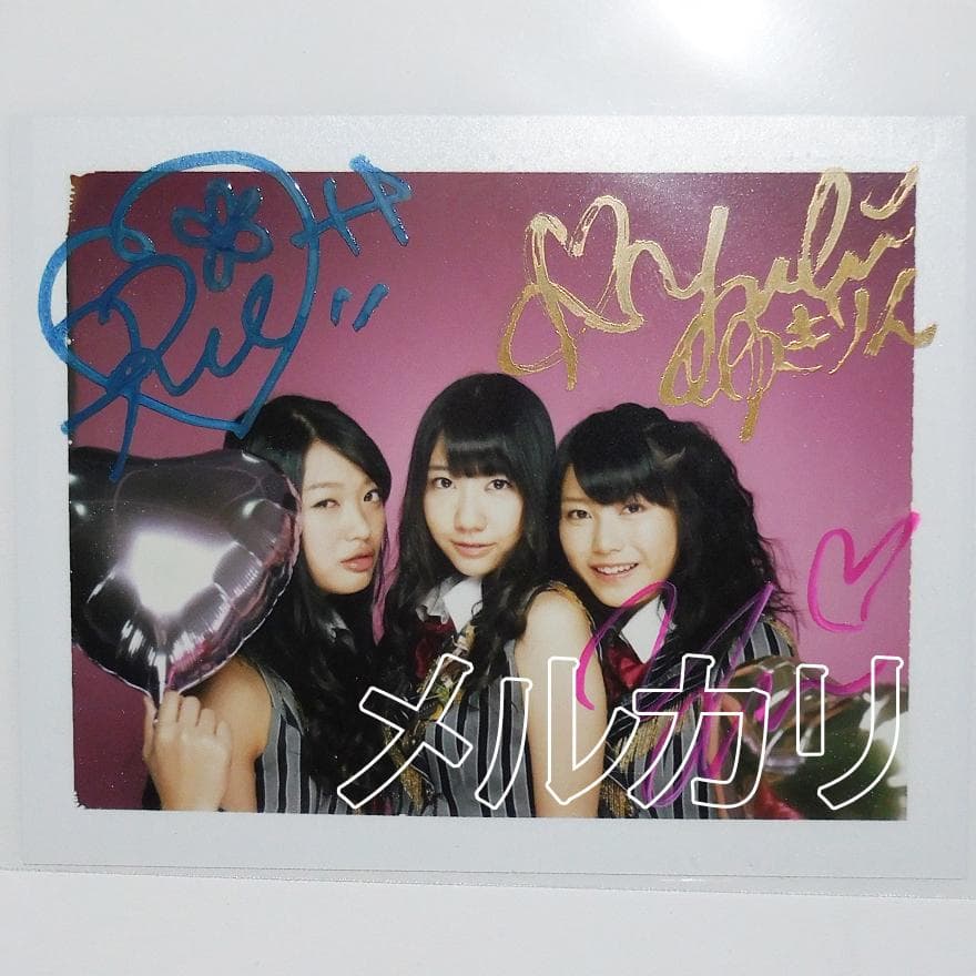 AKB48 柏木由紀 北原里英 横山由依 直筆サイン入りポラ チェキ