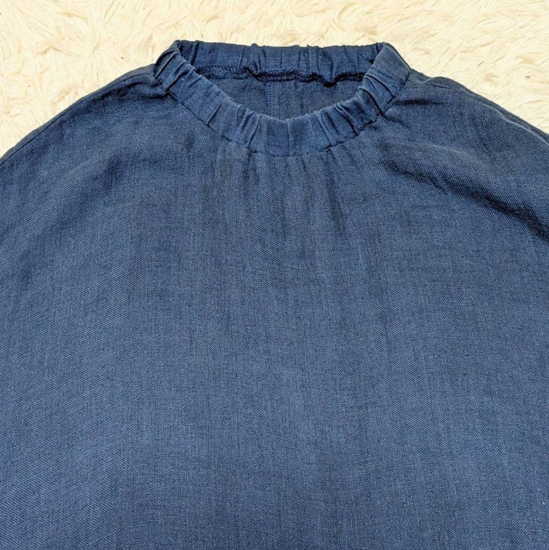 中川政七商店 洗える 麻ガーゼワンピース インディゴ フリーサイズ
