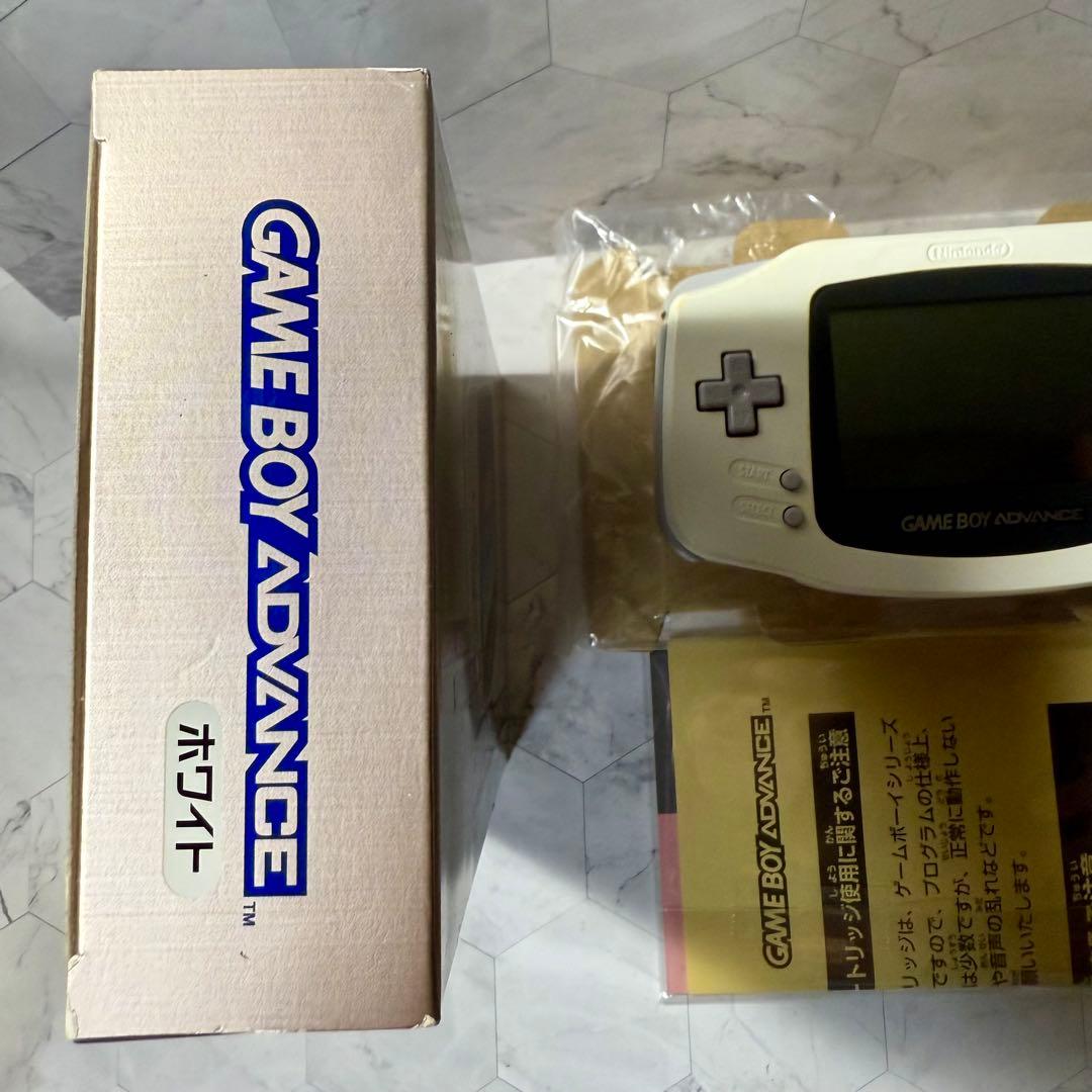 ゲームボーイアドバンス 本体 ホワイト 箱 説明書 VJ - メルカリ