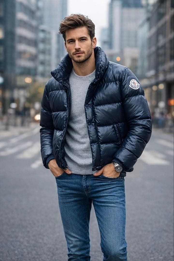 ☆1月中限定値引き モンクレール エベレスト 廃盤 ビッグロゴ ネイビー