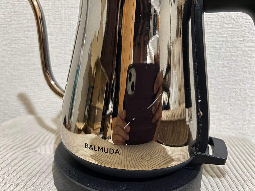【BALMUDA】バルミューダ 電気ケトル クローム 0.6L 中古品 動作品