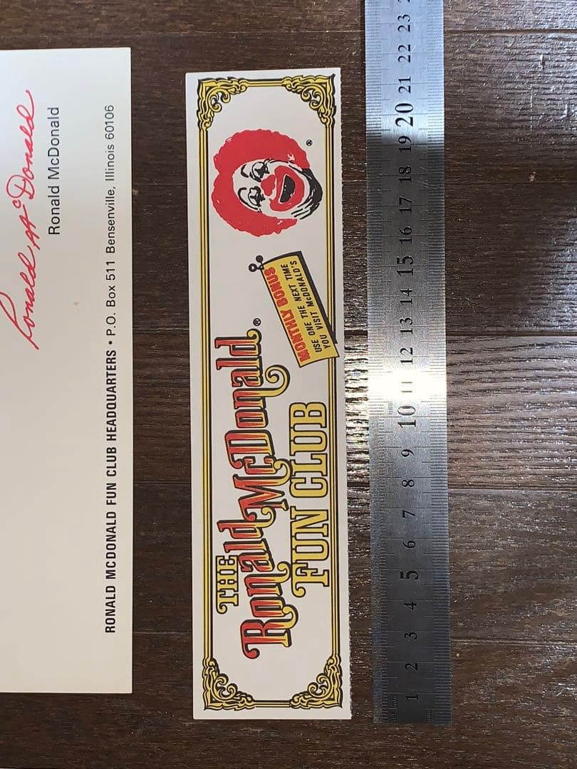 1970 アメリカマクドナルド紙ものヴィンテージレア印刷物