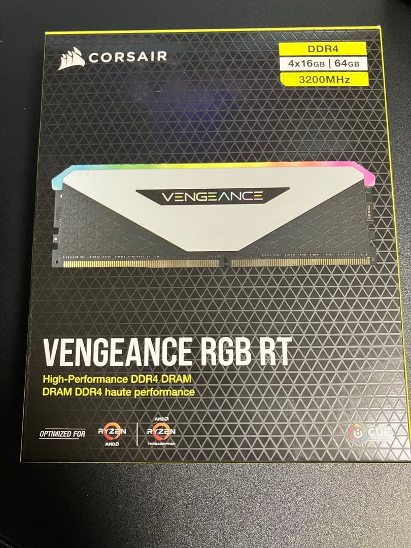 メモリー CORSAIR VENGEANCE RGB RT 64GB DDR4 CORSAIR Vengeance RGB RT 64GB (4x16GB) DDR4 3200 (PC4-25600) C16