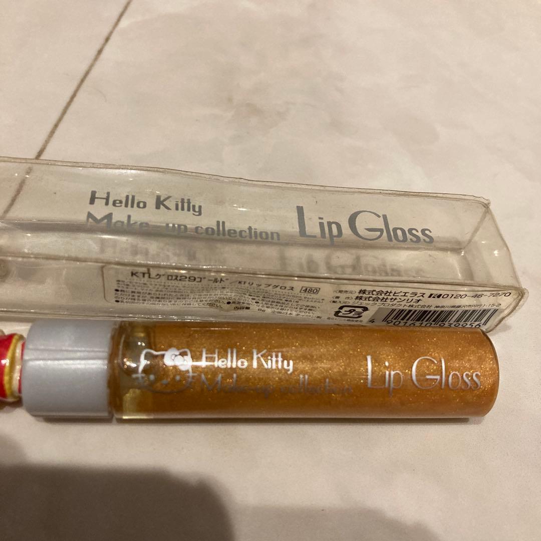 レトロ《2002年 ハローキティ リップグロス》当時物 コスメ☆ゴールド
