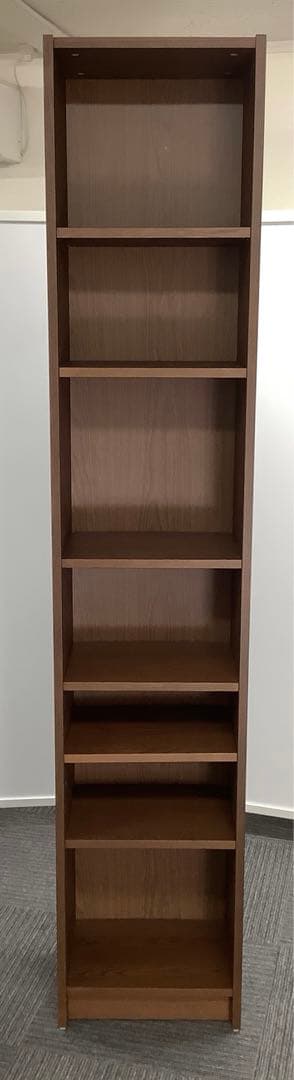 【直接引取限定】7段木製本棚 イケア Billy 棚板高さ調整可 高さ202cm イケア（IKEA） 本棚 ブラウン ウォールナット調 80x28x202cm