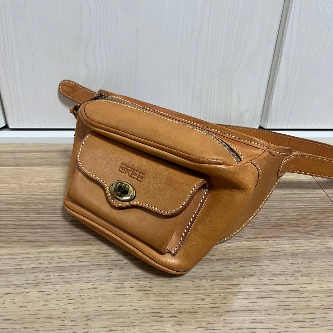 美品 BREE ブリー ヌメ革 ウエストポーチ ボディバッグ - メルカリ