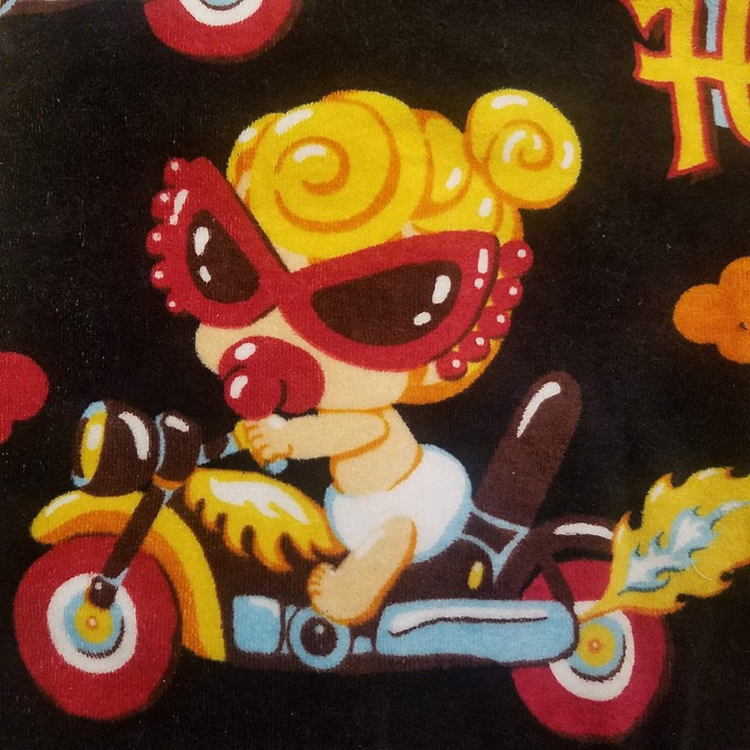 新品ヒステリックミニ おくるみタオル 正方形 バイク/黒 お昼寝