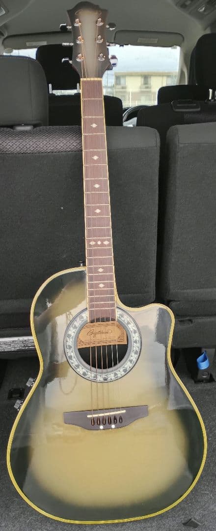 美品　アコースティックギター グリーン/イエロー　クラフトマン　ケース付 美品 アコースティックギター グリーン/イエロー クラフトマン ケース付