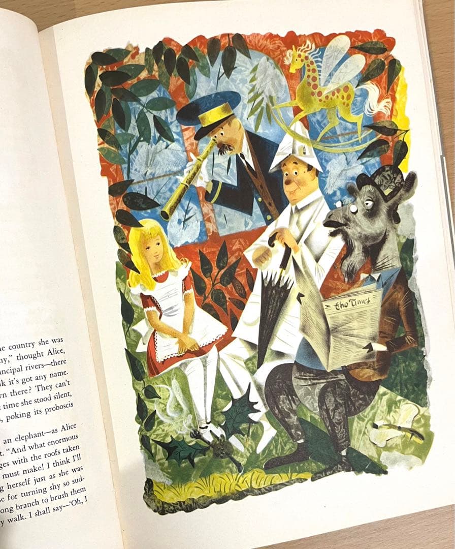 No.246 希少 古書 洋書 アンティーク 不思議の国のアリス・鏡の国の