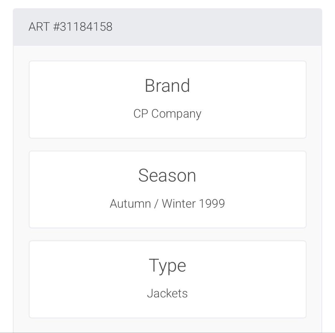 C.P.COMPANY ATLAS JACKET 99AW ブラック48サイズ