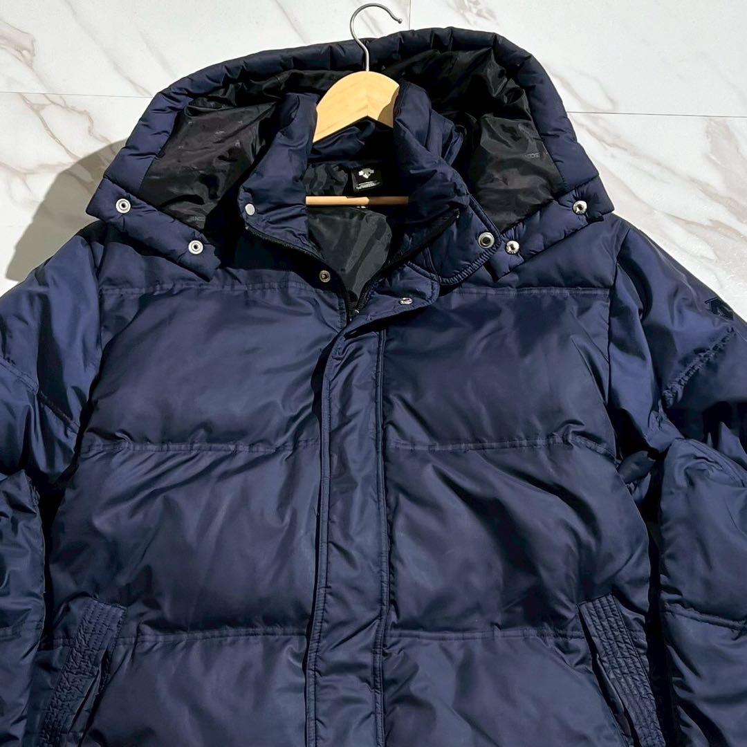 極美品◦XL✨】DESCENTE 2way ダウンコート ロング丈 ネイビー - メルカリ