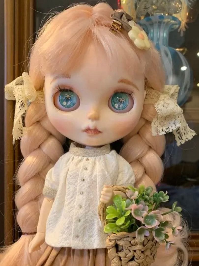 カスタム アイシードール アウトフィット 小物付き❤ピンクの可愛い子❤ アイシードール ピンクミックスヘアー 可動ボディ 1/6ドール カスタム