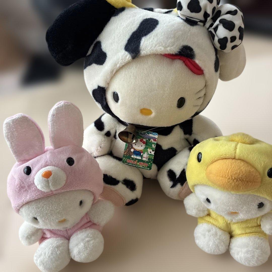 ハローキティ　BIG 30㎝　牧場限定　牛キティ　ぬいぐるみ　2000年 ハローキティ BIG 30㎝ 牧場限定 牛キティ ぬいぐるみ 2000年 - メルカリ