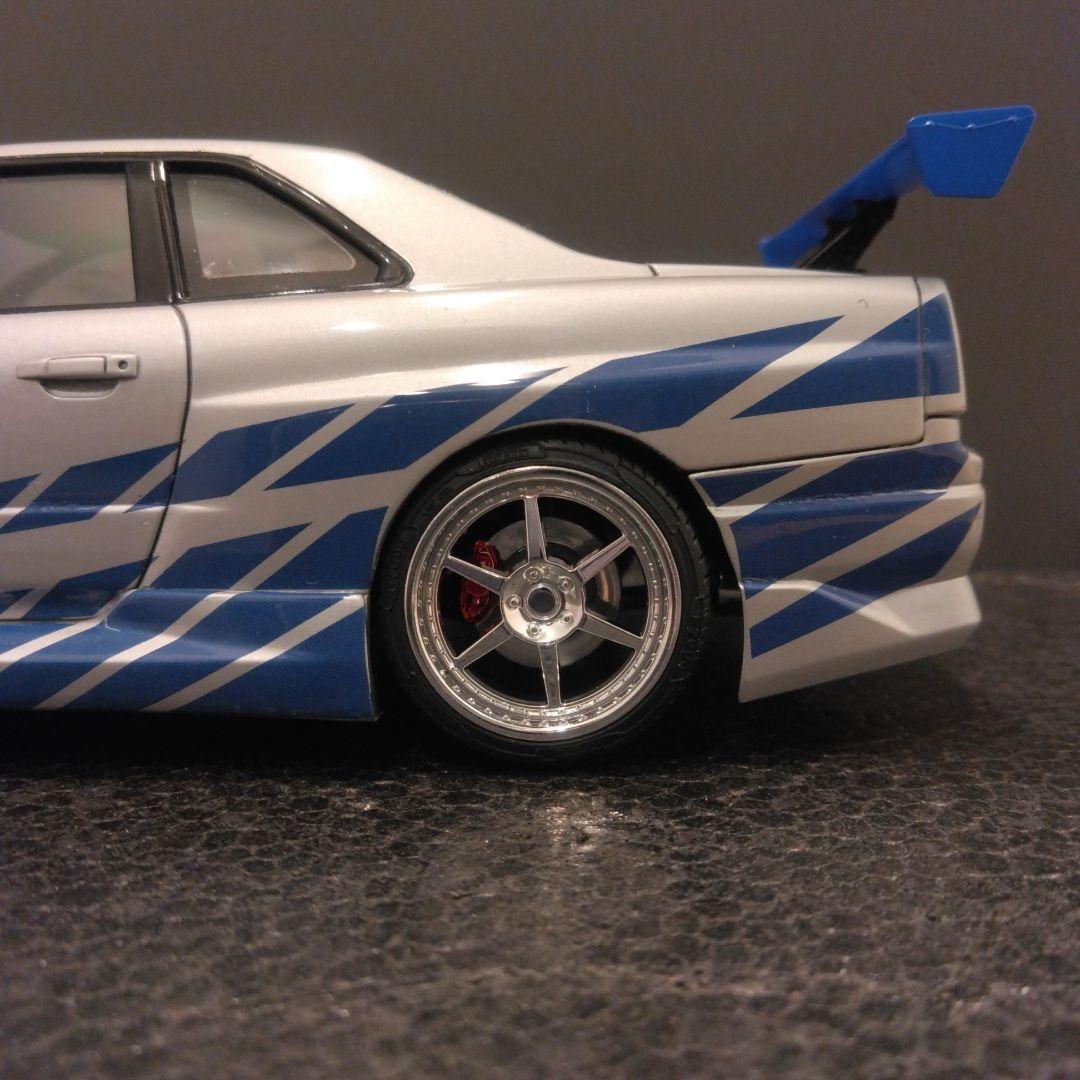 SKYLINE GT-R ワイスピ ブライアン仕様 1/24 アオシマ - メルカリ