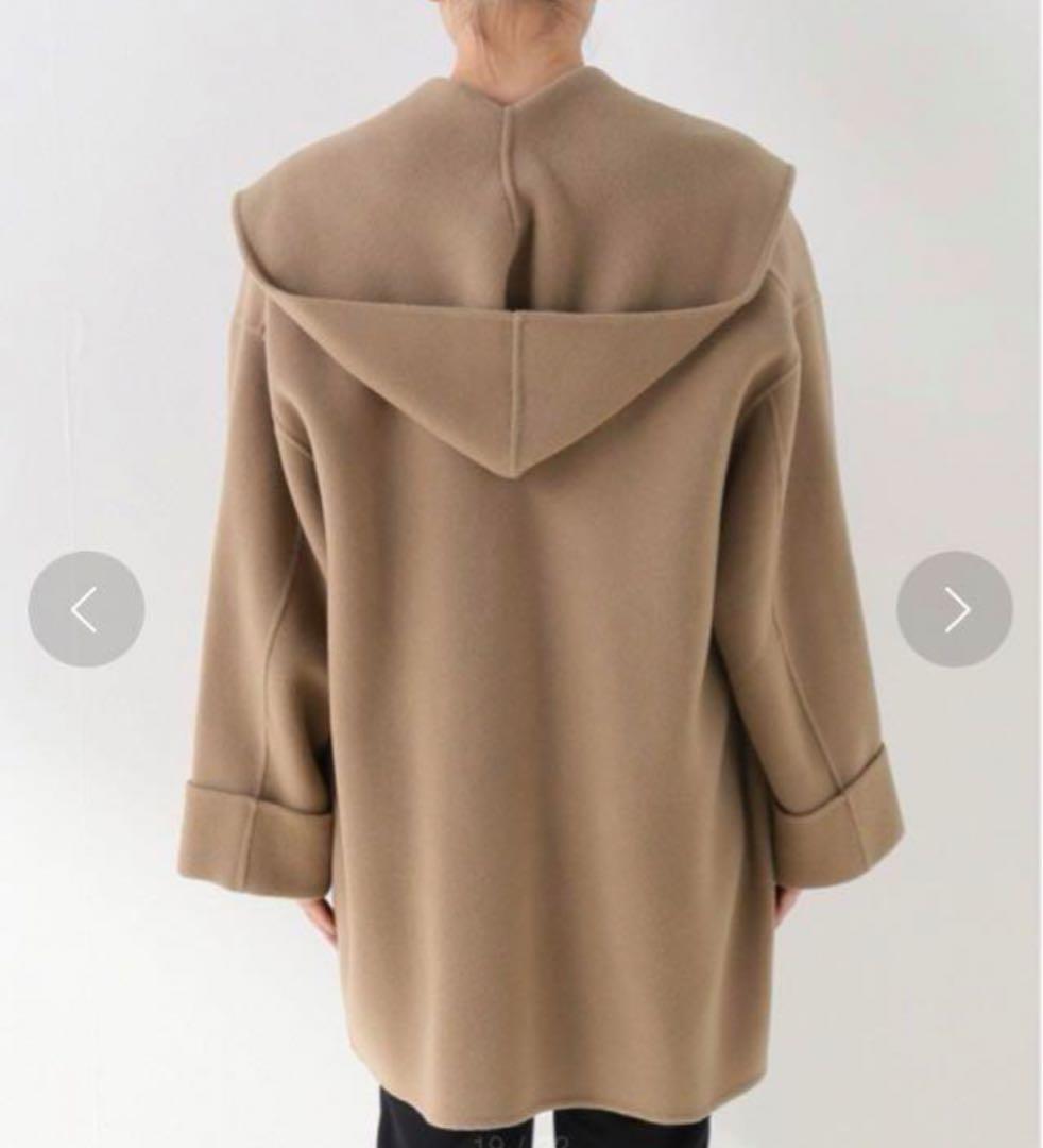 スピックアンドスパン ダブルモッサリバーフーディーガウンコート 36