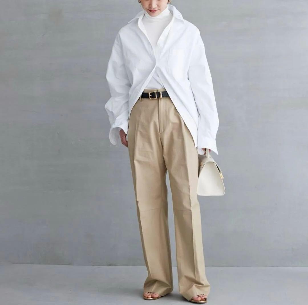 MUSE de Deuxieme Classe TUCK CHINO チノパンツ Deuxieme Classe（ドゥーズィエムクラス）の「*TUCK CHINO ワイド