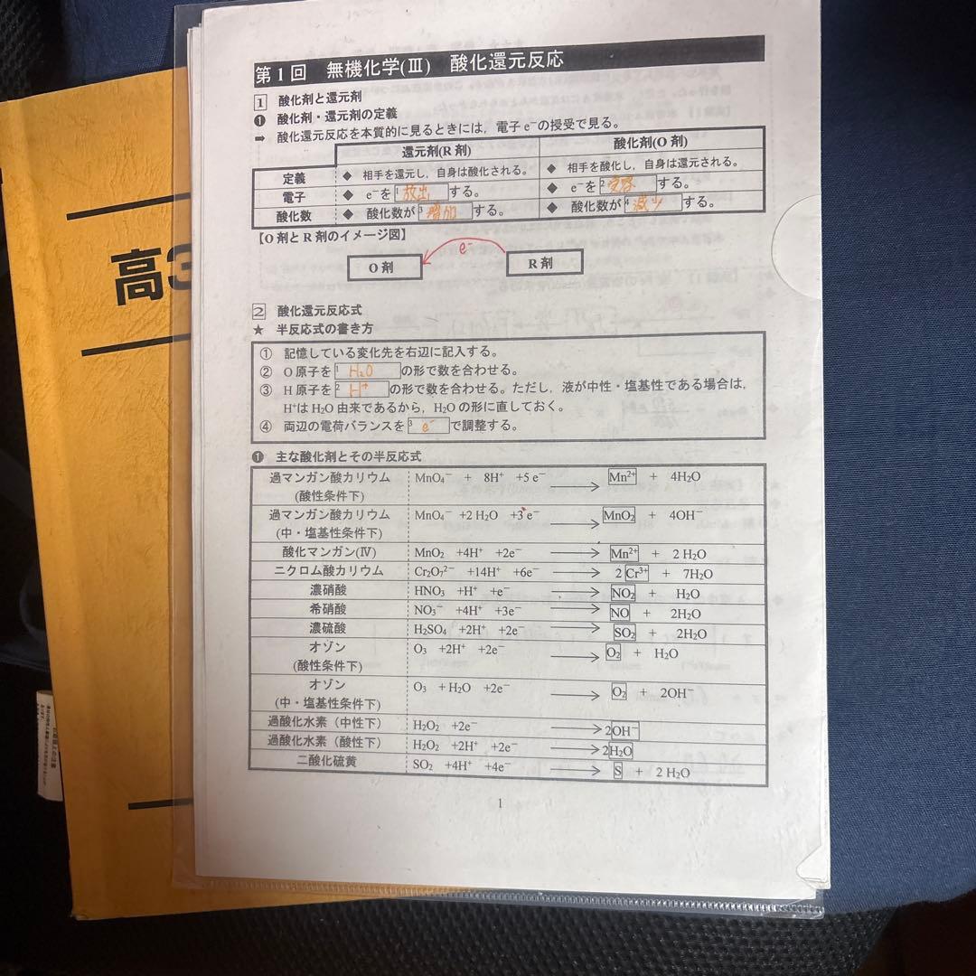 高3 難関化学 2024年版 駿台 教科書 プリント付き 後期 無機有機高分子
