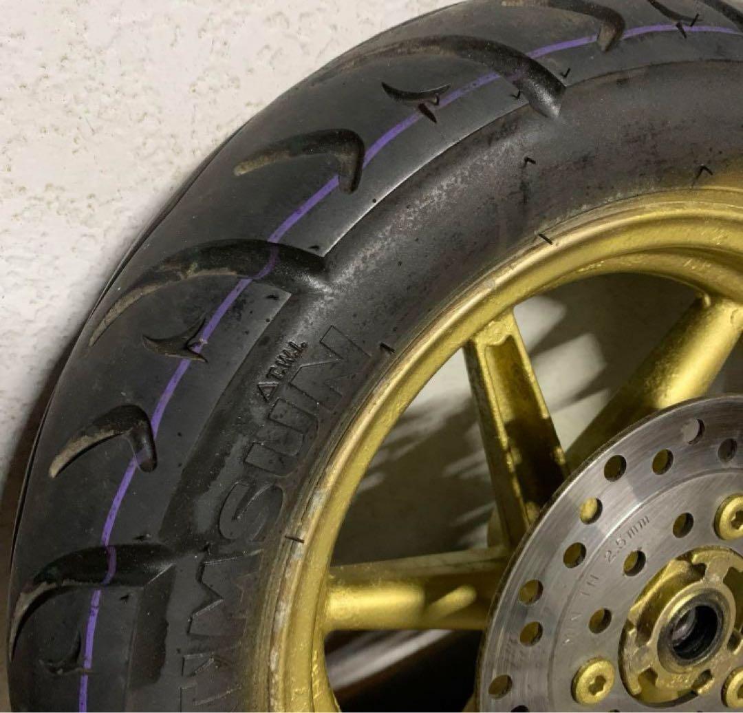 スーパーディオ AF34.35 ZX 金ホイール前後セット ズーマー ディスク化