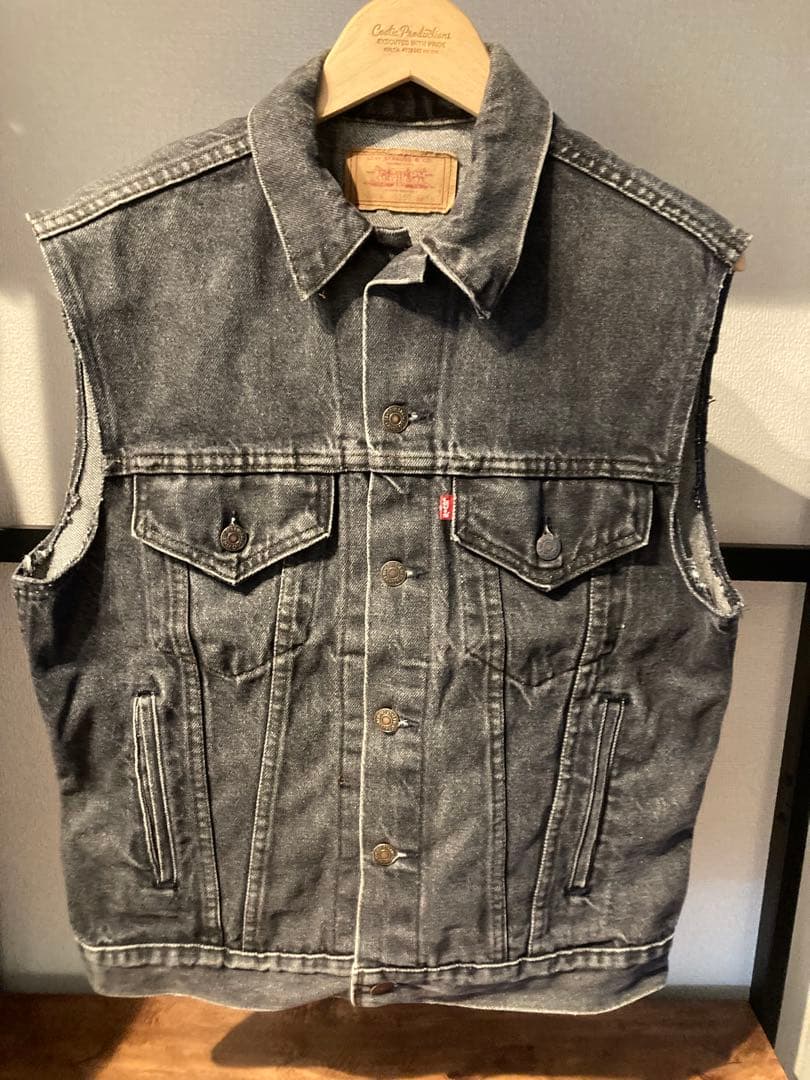 80's levi's 70506 denim vest 希少　レア 80's～90's Levi's 70506 デニムベスト - 古着屋グレープフルーツ