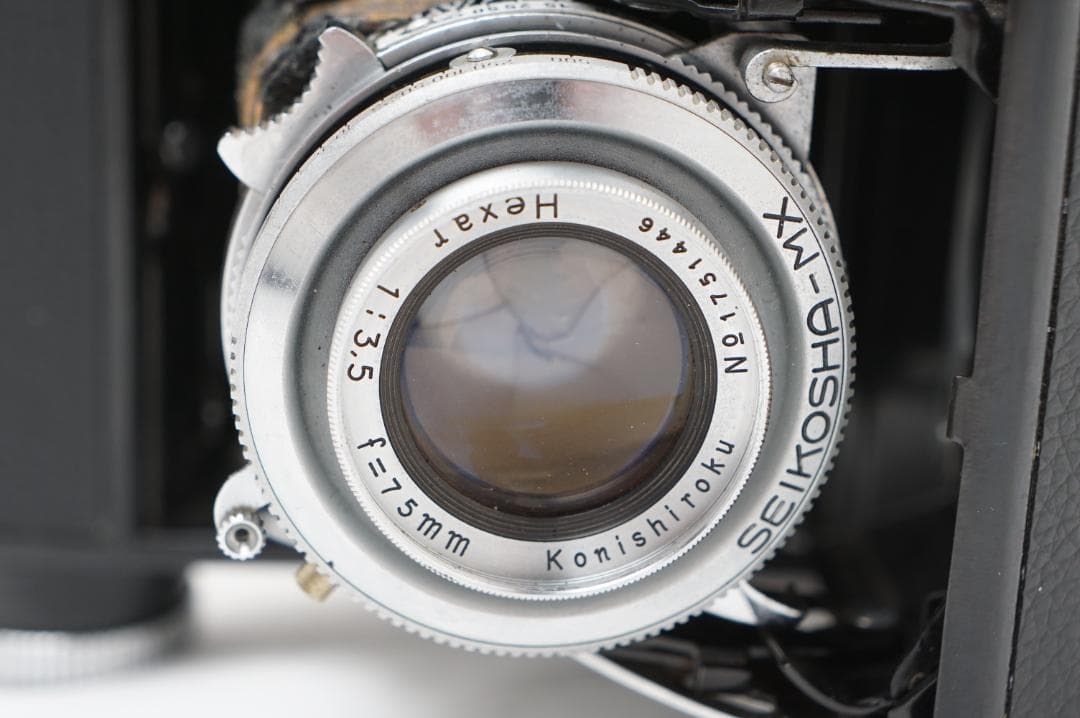 ジャンク扱い Konica Pearl Ⅲ フィルムカメラ 120フィルム 蛇腹