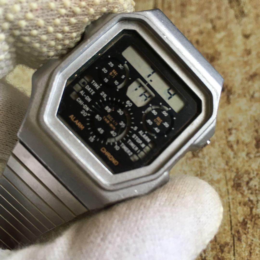 レア◇中古動品◇DA46◇シチズン ベガ デジタル アラームクロノ◇風防