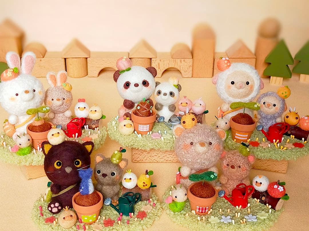 ✿羊毛フェルト✿くま✿種を植えました✿ - メルカリ