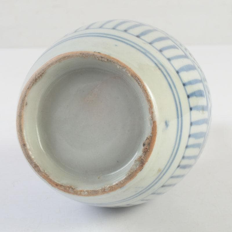 伊万里焼 古伊万里 染付 蛸唐草文 徳利 一輪挿 花生 V 9710