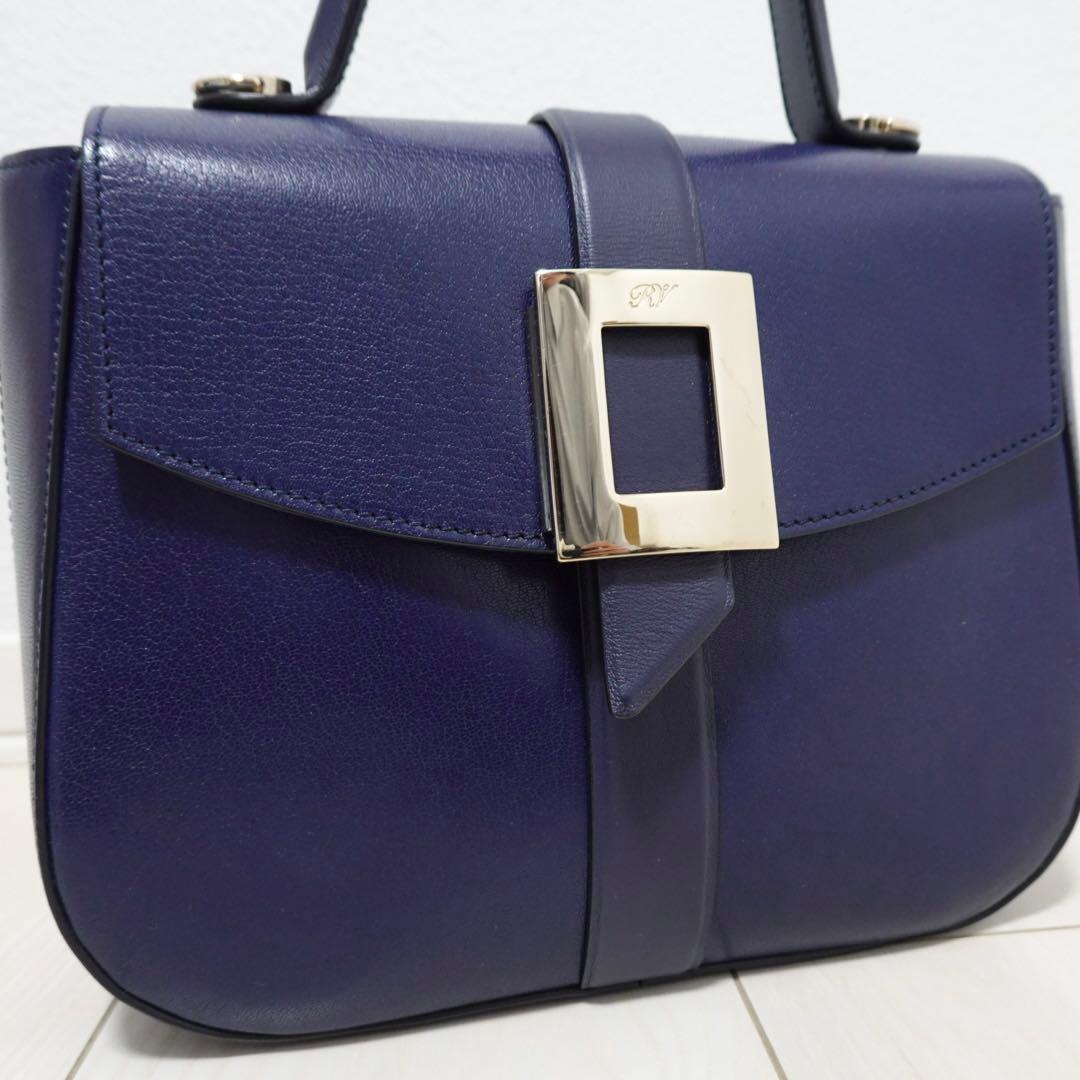 ロジェヴィヴィエ ボーヴィヴィエ ハンドバッグ ショルダーバッグ 紺
